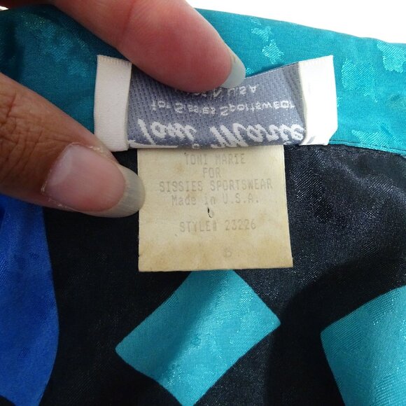 Vintage Toni Marie Sissies Sportswear Women Abstract Blazer Jacket Size 6 - Picture 7 of 14